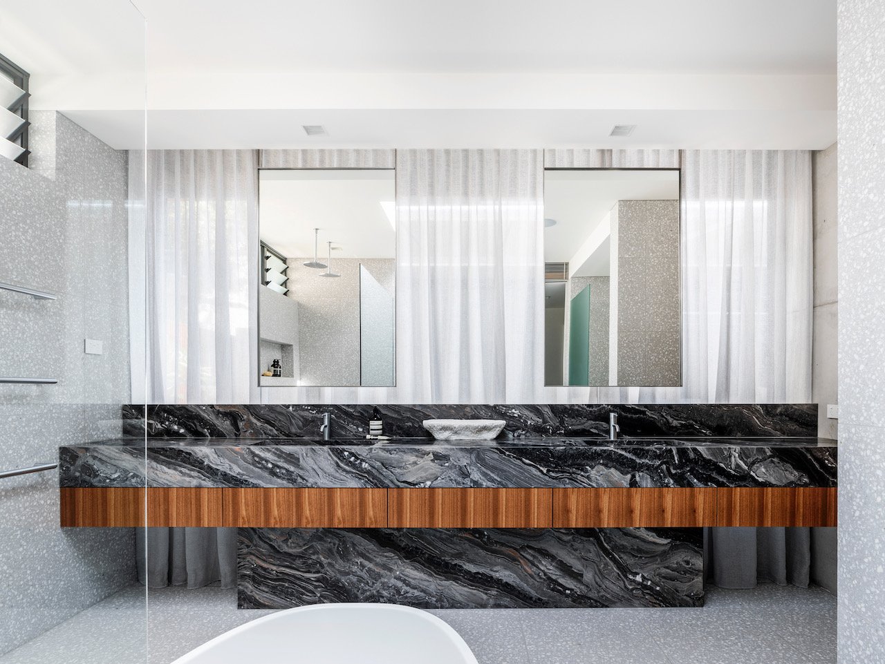 Midcentury inspired modern home - bathroom