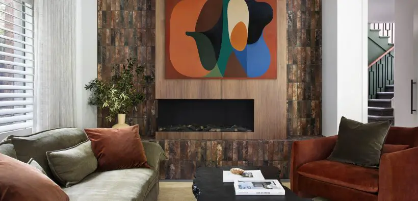 interior transformation midcentury palette - living room