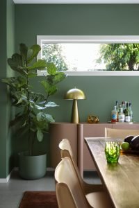 interior transformation midcentury palette - dining area