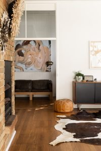 Resurrected mid-century home - living room