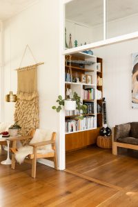 Resurrected mid-century home - living room