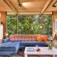 Mid-Century house in the Seattle woods - living room