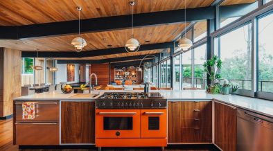 mid-century kitchen stove