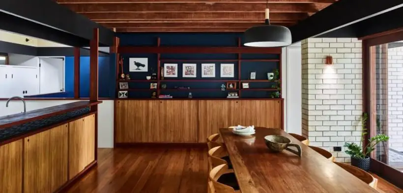 midcentury renovation brisbane - dining area