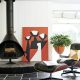 Malm mid-century fireplace