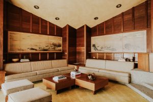 Mid-century wood paneling