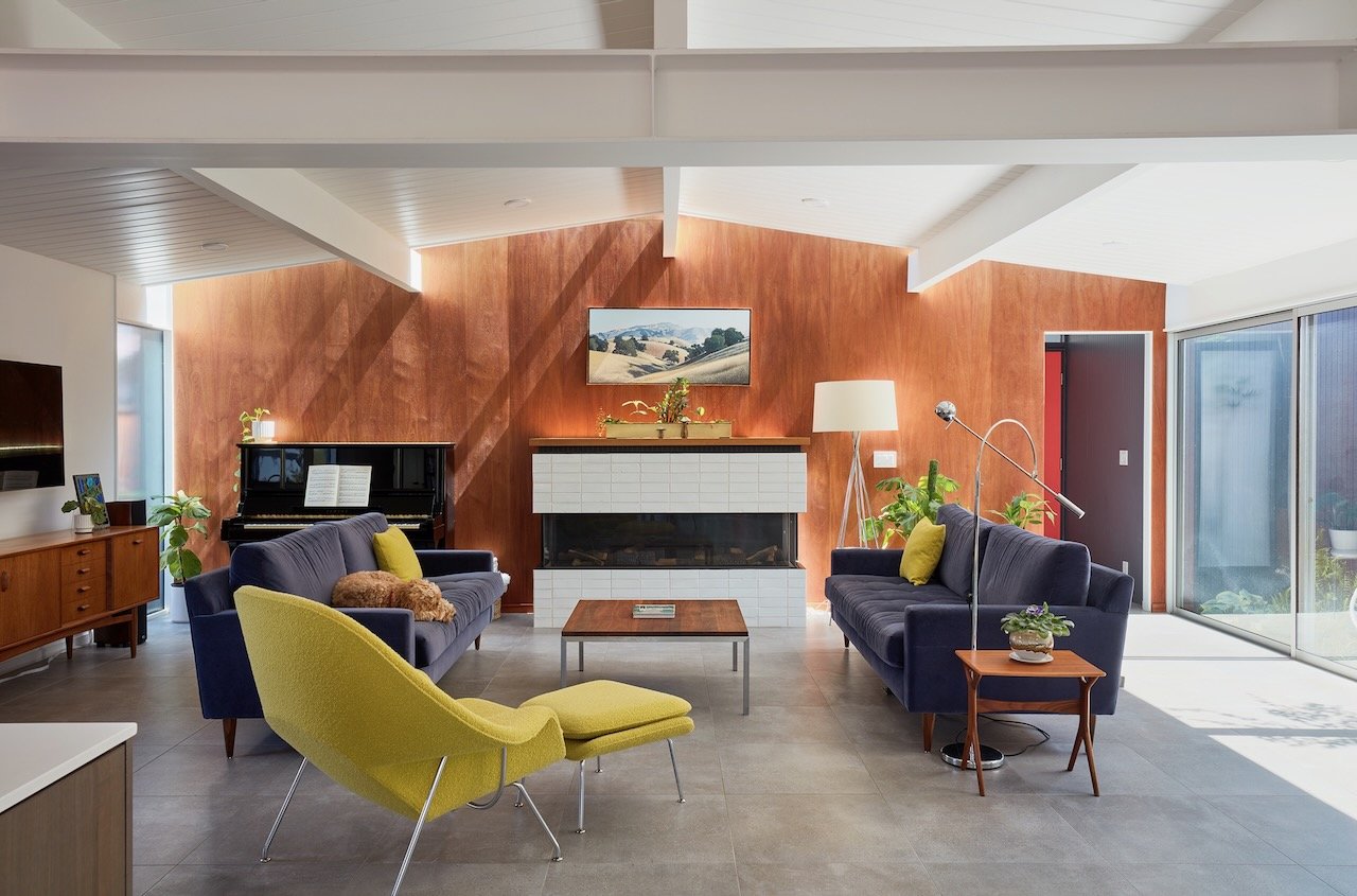 Mid-century wood paneling