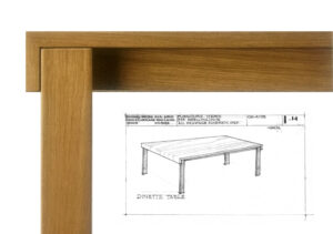 Richard Neutra Coveney House - table original drawing