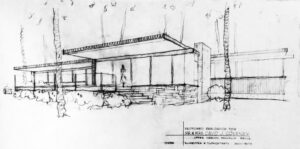 Richard Neutra Coveney House - original drawing
