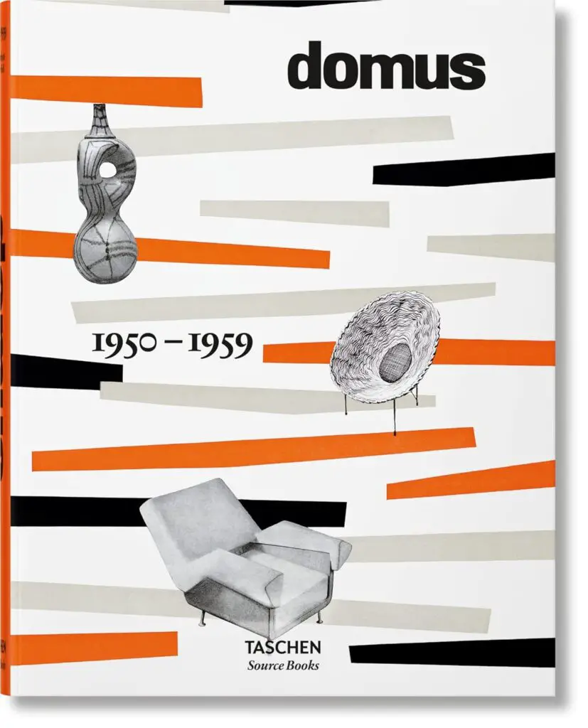 Best mid-century modern design books - Domus 1950-1959 Book cover