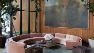 Midcentury Art Integration - living room