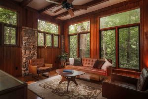 mid-century home for sale: The Falls - Living Room
